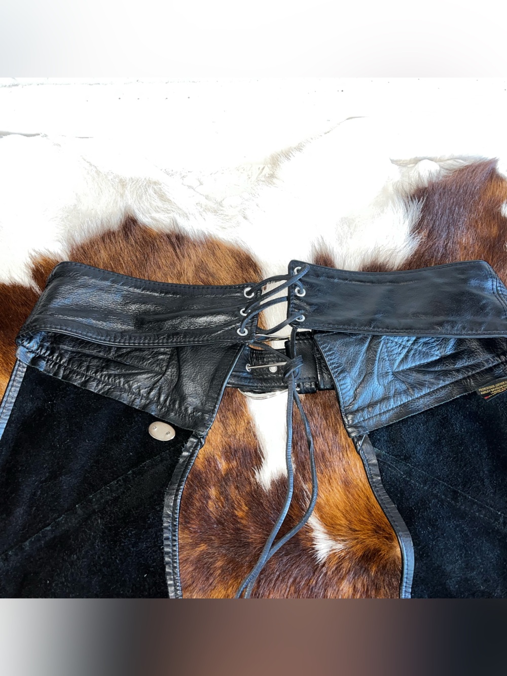 Women’s Harley-Davidson Black Leather Chaps XL - Picture 3 of 10